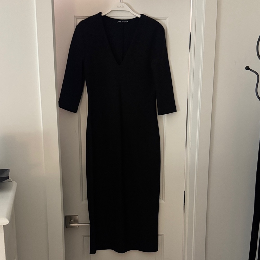 Zara Black Long Sleeve Dress